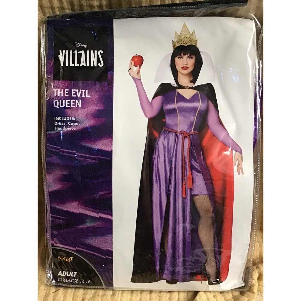 The Evil Queen - Villains - Dress Cosplay Costume Spirit Halloween -Adult XL New